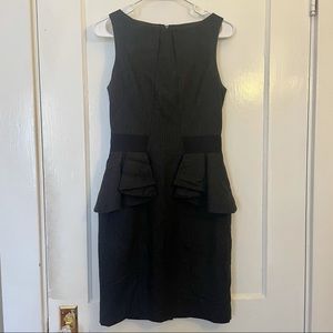 Cue Pinstripe Peplum Dress